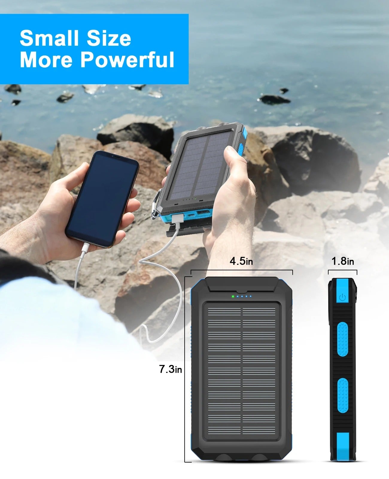 Solar-Powered Waterproof Charger 38800mAh