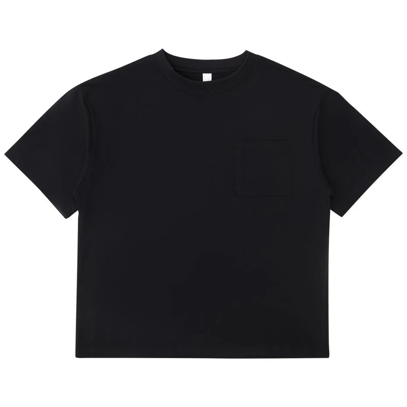 High Quality Men's Tops Heavyweight Men's oversize T-shirt 100% Cotton Pocket T-shirt Plus Size Blank loose pocket t shirt